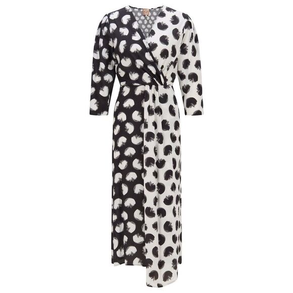 Hugo Boss Womens/Ladies Danotta Wrap Dress / Black/White